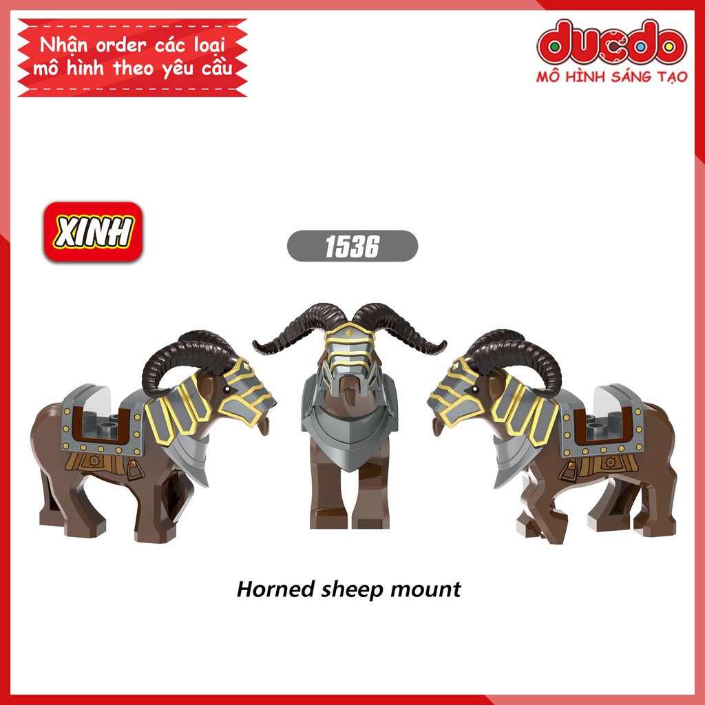 Minifigures dê chiến kèm giáp cho chiến binh Chúa nhẫn - Đồ Chơi Lắp Ghép Xếp Hình Mini Mô hình XINH X1536