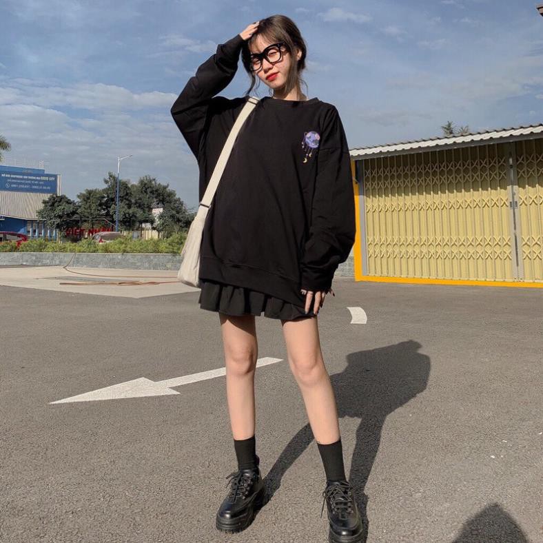 [Rẻ Vô Địch] Áo Thun Tay Dài Nữ Nỉ Form Rộng SWEATER UNI ulzzang (ẢNH THẬT) | BigBuy360 - bigbuy360.vn