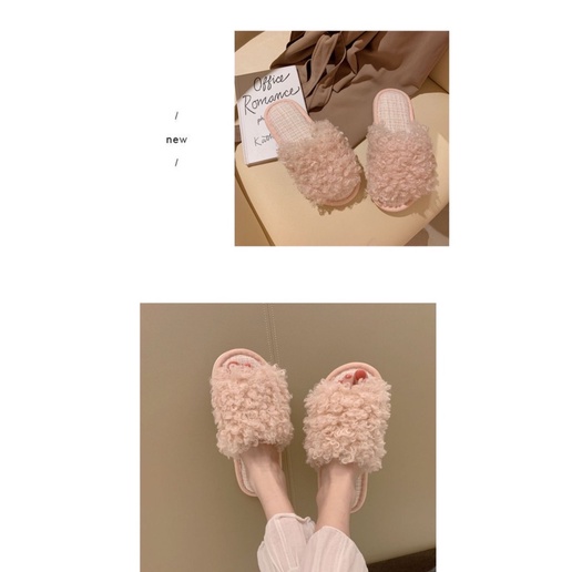 Dép lông mang trong nhà cho nữ