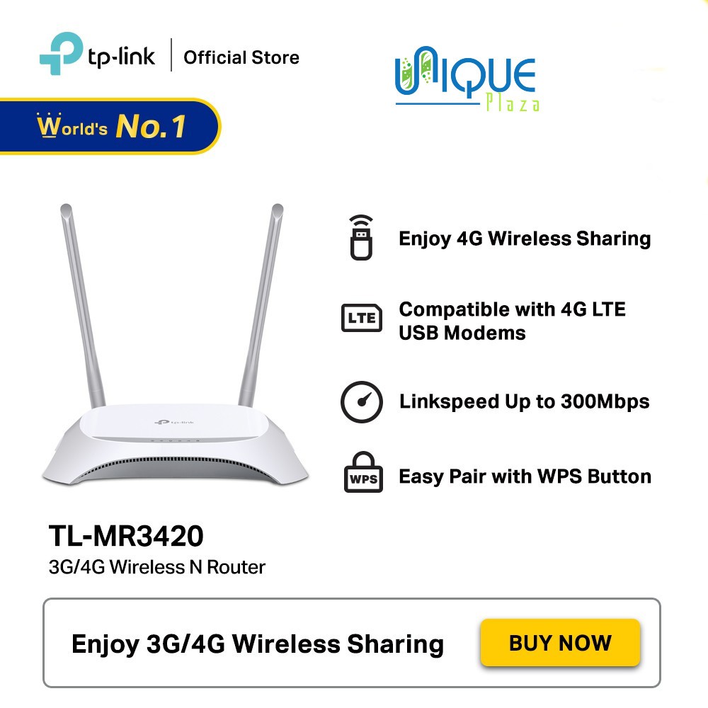 Thiết Bị Phát Sóng Wifi Tp-Link Tplink Tl-Mr3420 300mbps 3g / 4g