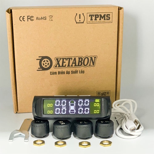 Cảm biến áp suất lốp TPSM, van gắn ngoài chống nước IP67, Pin năng lượng mặt trời