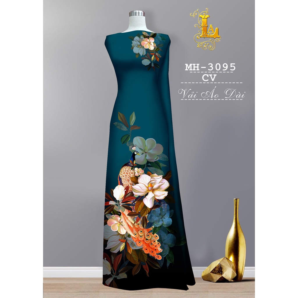 Vải áo dài loang màu , chất lụa ruby bóng nhẹ, sang trọng, mềm, mượt, mịn, mát, co giãn nhẹ bề ngang.