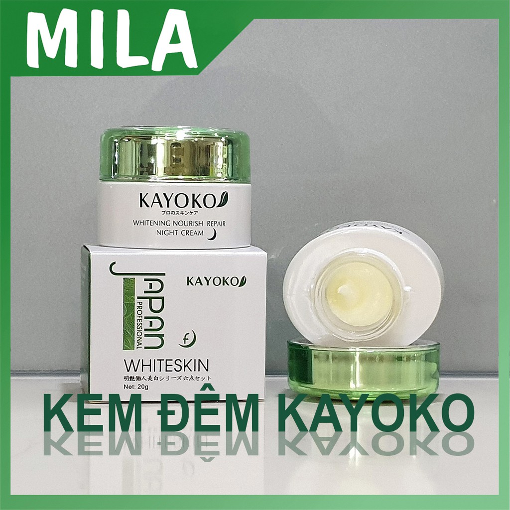 Mỹ phẩm Kayoko 6in1 Nhật Bản, mỹ phẩm tàn nhang, dưỡng trắng da và loại bỏ các vết thâm trên da.