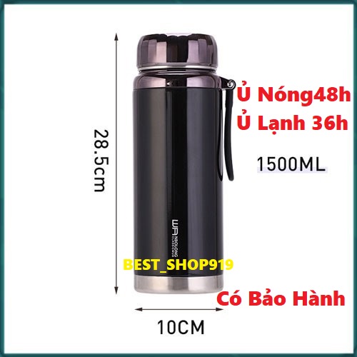 Bình Kim Cương Giữ Nhiệt Nóng 48h Lạnh 72h Chất Liệu inox 304 Cao Cấp Bình Giữ Nhiệt Đựng Nước Thể Tích 1500ML