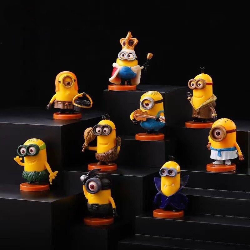 Mô hình minions dễ thương trưng bày 3D trang trí phòng