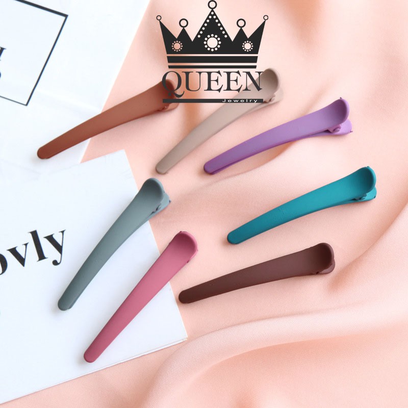 Kẹp tóc cột tóc, kẹp mỏ vịt màu pastel siêu dễ thương hiệu Queen