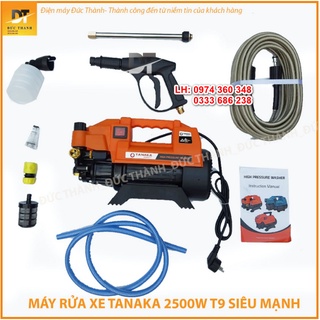 Máy rửa xe TANAKA có chỉnh áp-công suất 2500w-Máy rửa xe gia đình