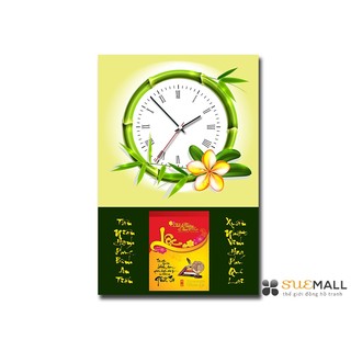 Tranh đồng hồ Suemall lịch trúc lài DHL140931