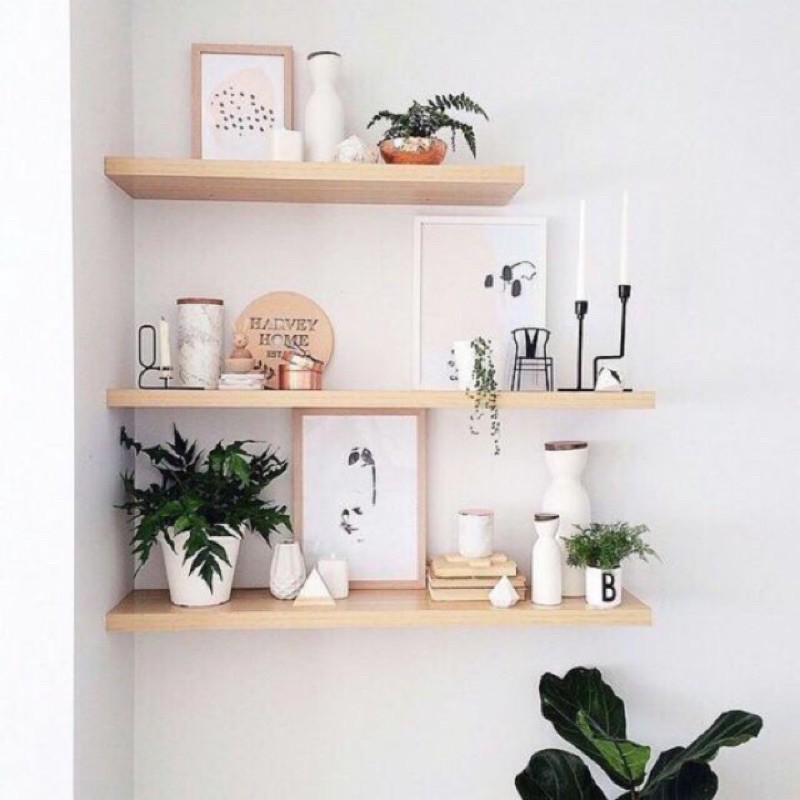 Kệ treo thanh ngang, kệ gỗ treo tường - HOME DECOR