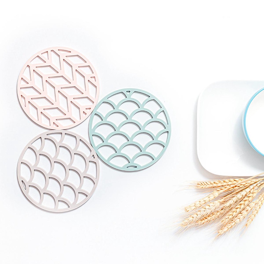 YIYU Miếng lót nồi cách nhiệt chống trượt bằng silicone nhiều màu phong cách Bắc Âu cao cấp