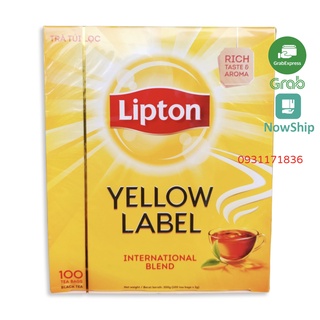 [Hoả Tốc] Trà Lipton túi lọc Yellow Label Tea 100 gói 200g Nhãn Vàng