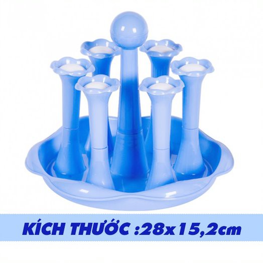 Khay úp cốc nhựa Việt Nhật  - Giá úp ly, cắm cốc 6 ống, 8 ống Br01415