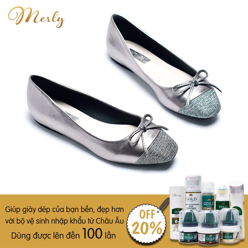 [Mã BMBAU50 giảm 7% đơn 99K] [Form lớn giảm 1 size] Giày búp bê mũi vuông Merly 1202