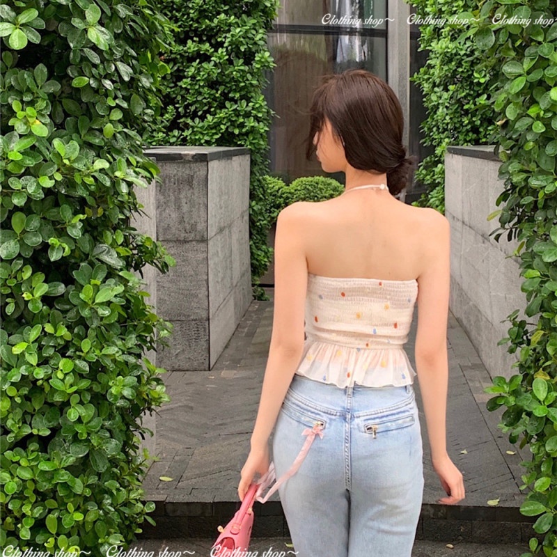 Áo Hai Dây Họa Tiết Hoa Thời Trang Mùa Hè Dễ Phối Đồ Cho Nữ