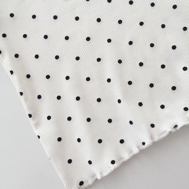 Bộ Đồ Ngủ 2 Món Áo + Quần Dài Vải Mỏng Họa Tiết Chấm Bi Thời Trang Mùa Hè Cho Bé Gái