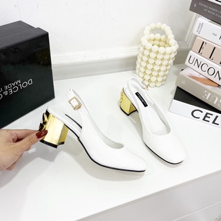 Sandal DG dolce mũi tròn gót trụ fullbox