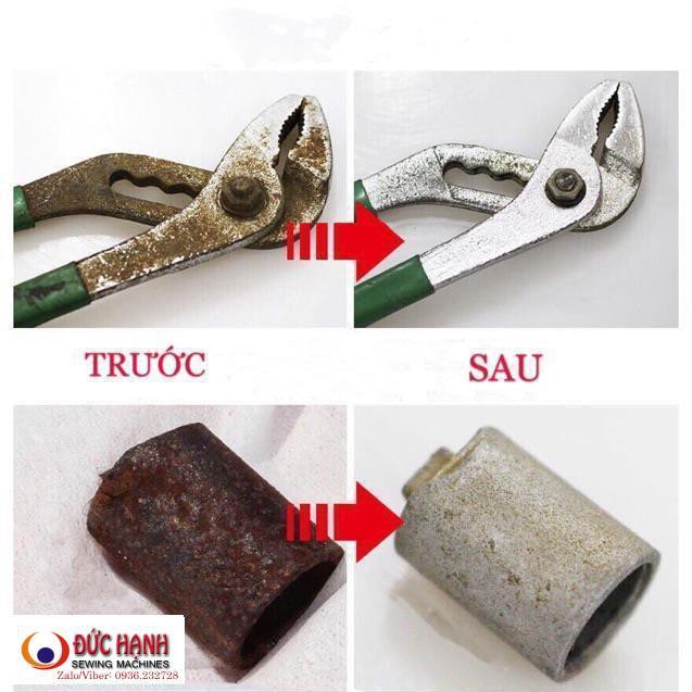Chai tẩy sét Rusgo sử dụng tẩy vết sét trên vải vóc, quần áo