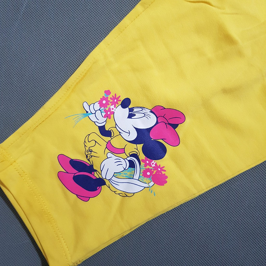 Bộ thun bé gái tay dài in chuột mickey dễ thương