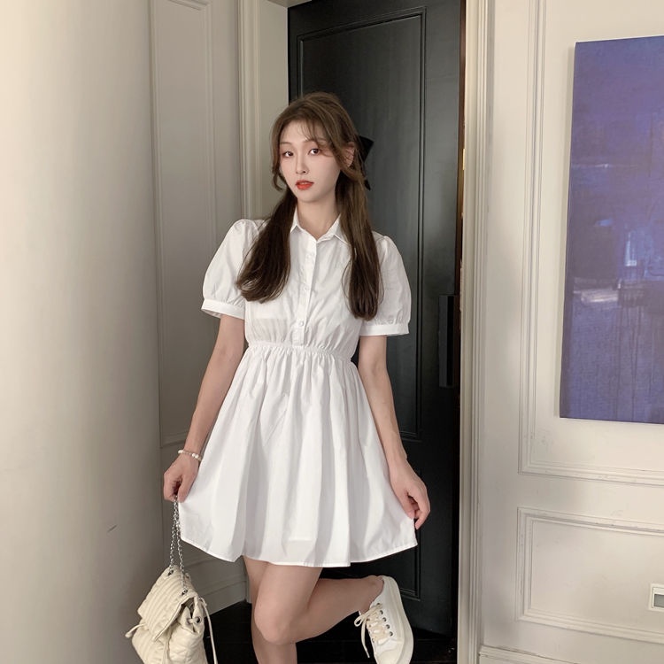 Set đầm sơ mi PERTY dáng ôm phong cách thời trang Hàn Quốc dành cho nữ