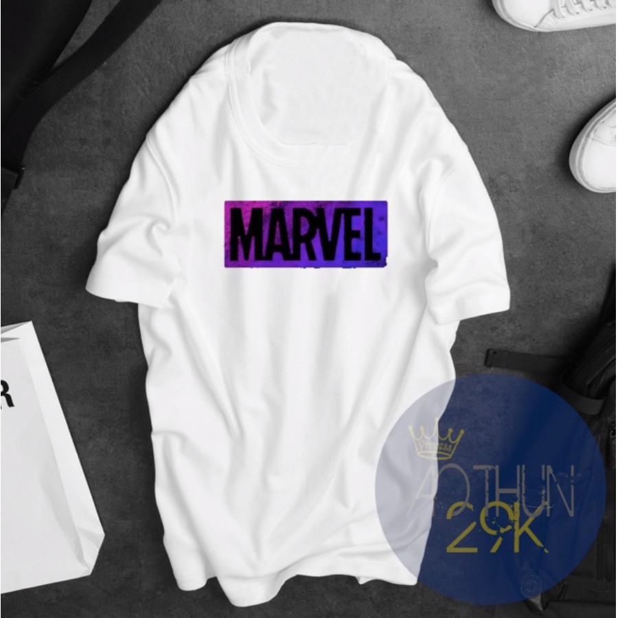 ÁO THUN NAM NỮ - ÁO PHÔNG UNISEX LOGO MARVEL NHIỀU MÀU