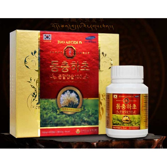 Viên Đông Trùng Hạ thảo Bio Hàn Quốc Hộp 2 lọ 120 viên