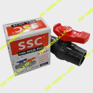 Van Khóa Bi Nhựa Ống Nước PVC 21, 27, 34, 42, 48, 60