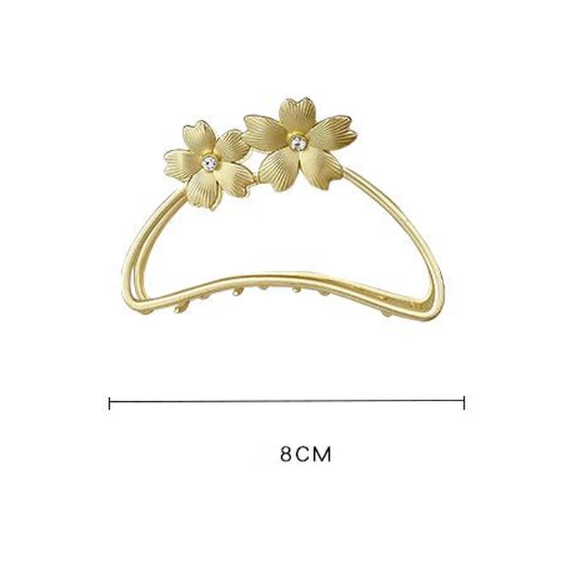 Kẹp Tóc Kim Loại Màu Trơn Phong Cách Hàn Quốc Cho Nữ