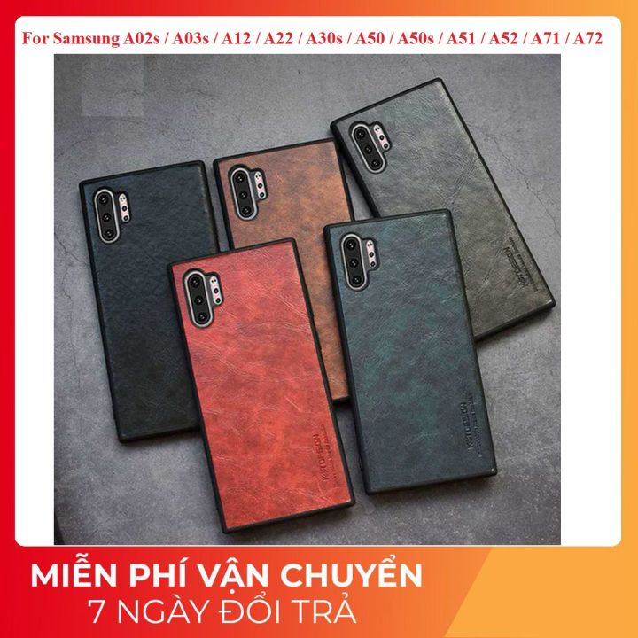 Ốp da samsung a02s a03s a12 a22 a30s a50 a50s a51 a52 a71 a72 da mịn cao cấp , chính hãng kst design