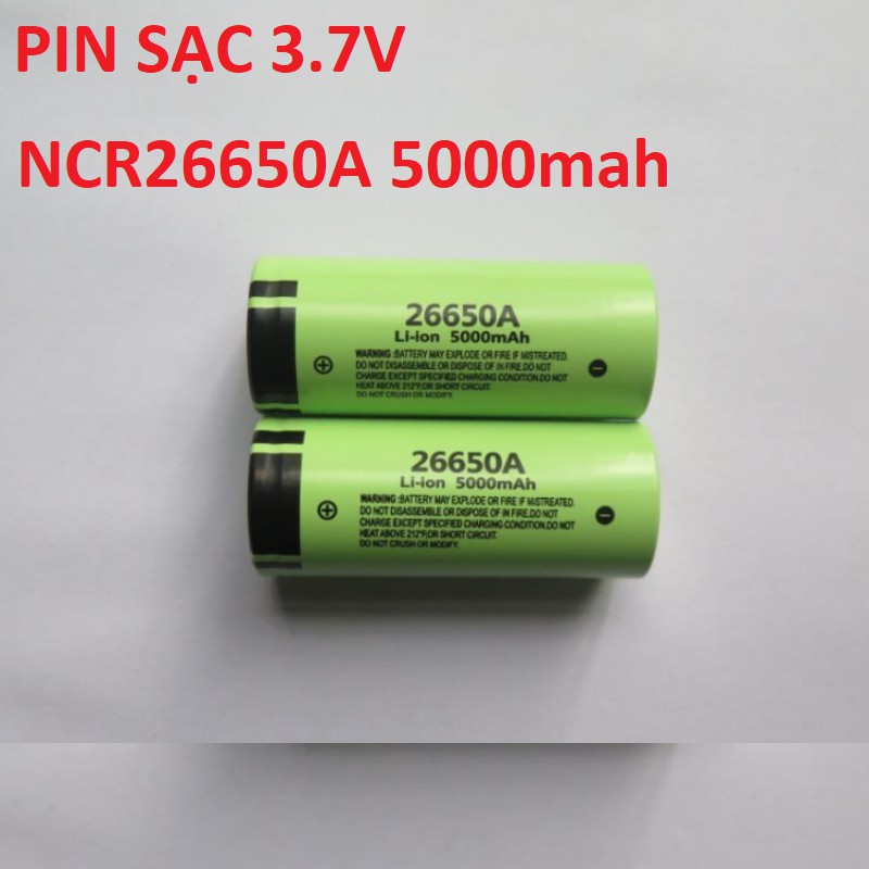 Cell pin 26650 Panasonic 3.7v  NCR26650A dung lượng 5000 mAh dòng xả tối đa 25A