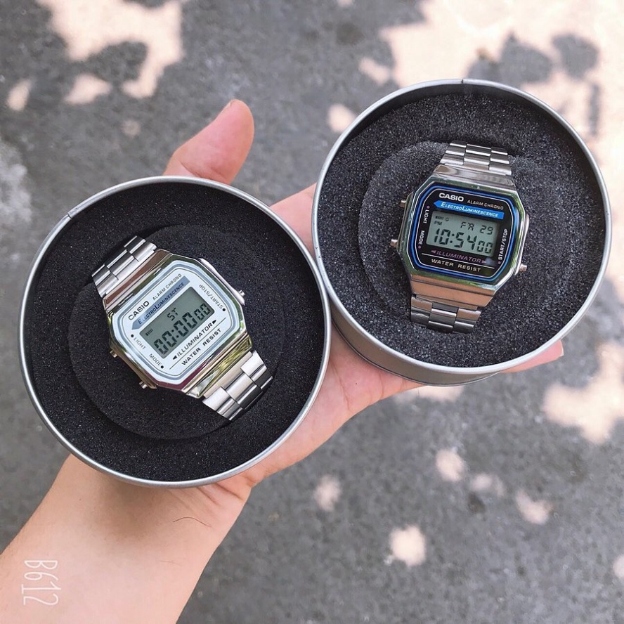 Đồng hồ nam Casio A168 Full Box cổ điển, chống nước, dây thép không gỉ, sang trọng - haizz.shop | BigBuy360 - bigbuy360.vn