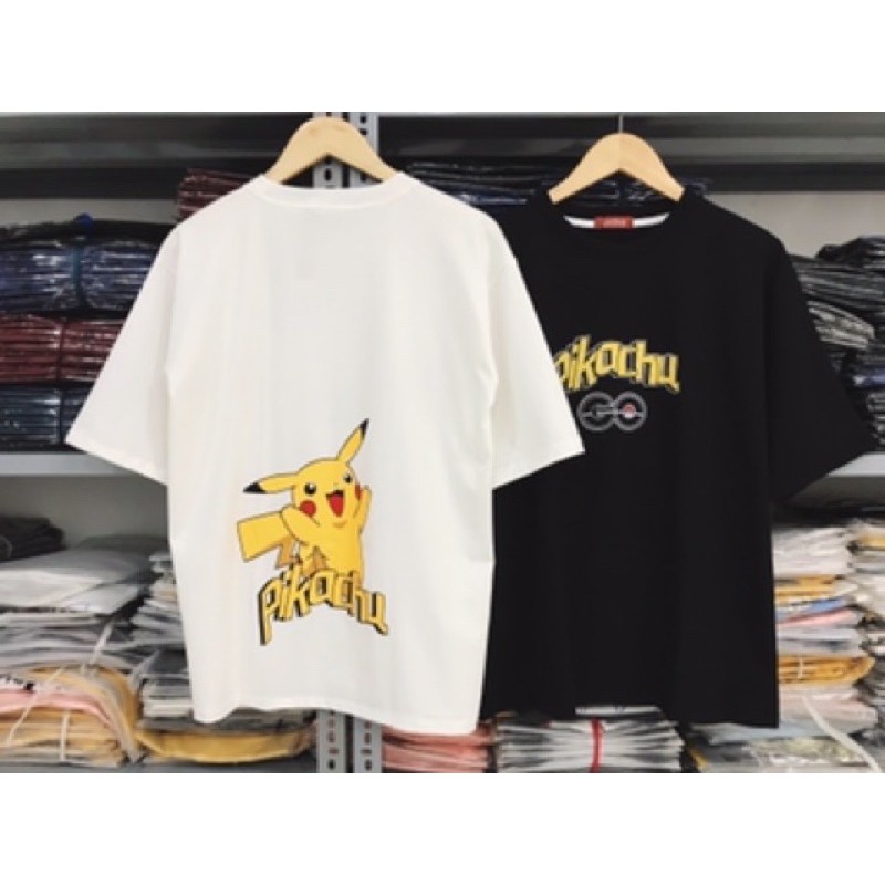 Áo Thun Unisex PIKACHU G498, Tay Lỡ Form Rộng