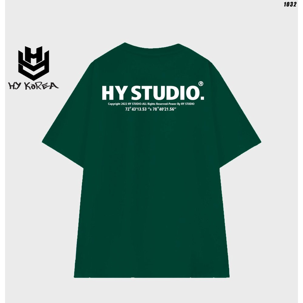 Áo phông tay lỡ nam nữ form rộng HY Studio the basic 1032