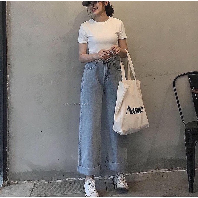 [Mã FAXANH55 giảm 10K đơn 50K] [XANH ĐẸP ] QUẦN BÒ ỐNG RỘNG SIÊU ĐẸP