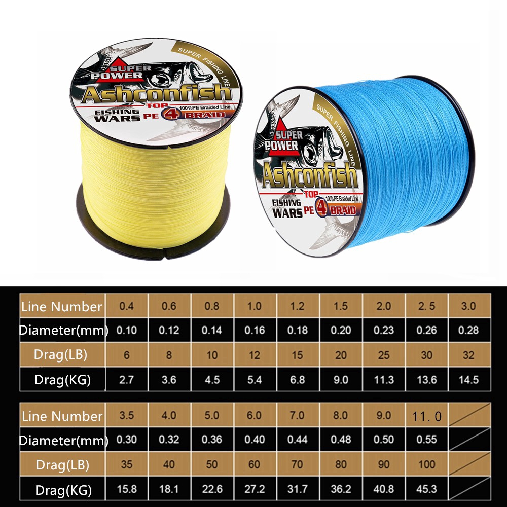 Cuộn Dây Câu Cá Bện 4 Sợi Bện 4 Sợi 1000M X4 Chất Lượng Cao