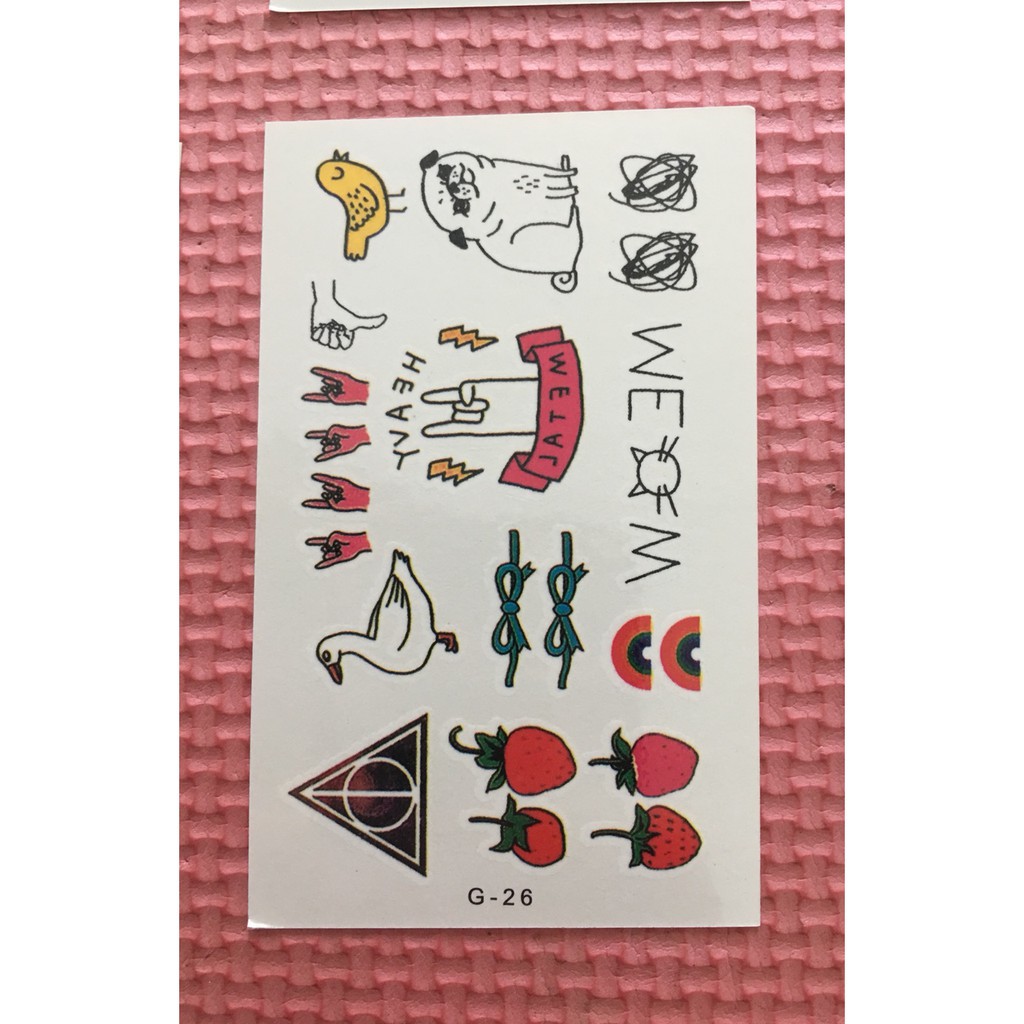 zxxăm dán tatoo -xăm nước[rang]