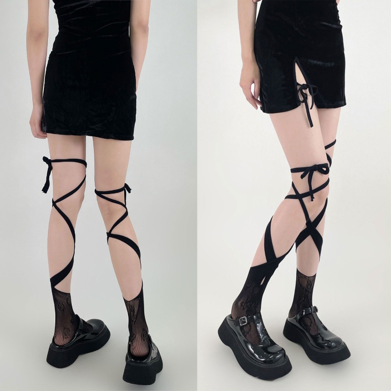 Vớ Ren Ngang Bắp Chân Phong Cách Lolita Ngọt Ngào Cho Nữ