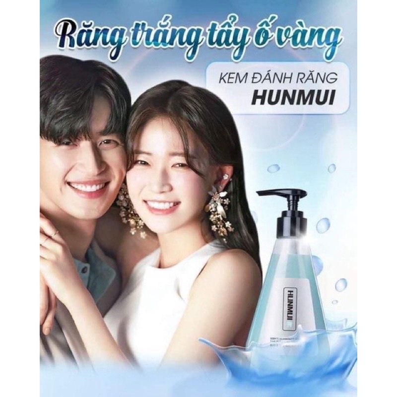 KEM GEL ĐÁNH RĂNG HUNMUI 210g LOẠI BỎ Ố VÀNG , KEM ĐÁNH RĂNG LÀM SẠCH MẢNG BÁM HƯƠNG THƠM DÀI LÂU. HIỆU QUẢ SAU 7 NGÀY.