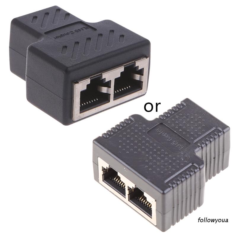 Đầu Chia Cáp Mạng Ethernet Rj45 1 Sang 2 Female Tốc Độ Cao