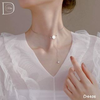 [CÓ SẴN] Dây chuyền hoa cúc khảm trai