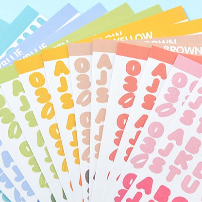 Sticker Confetti Bảng chữ cái