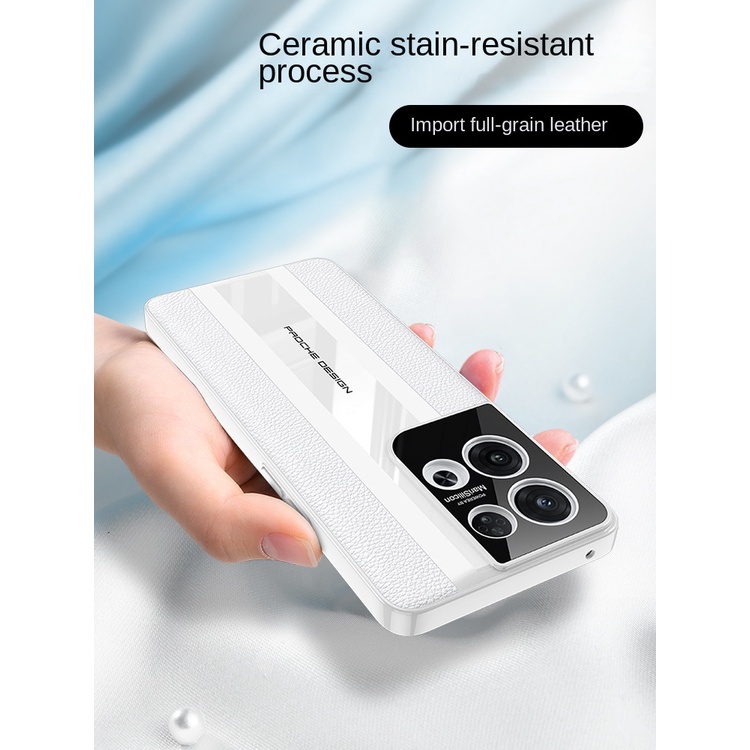 Ốp Điện Thoại Da Thật Thời Trang Chống Sốc Bảo Vệ Camera Cho OPPO Reno8 Reno 8 Pro