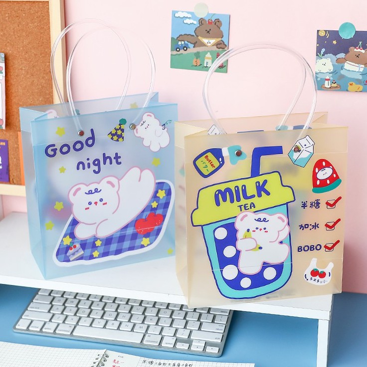 yoopin Túi Đựng Quà Sinh Nhật, Túi Quà Tặng,Túi đựng quà trong suốt in hình gấu bear dễ thương | BigBuy360 - bigbuy360.vn