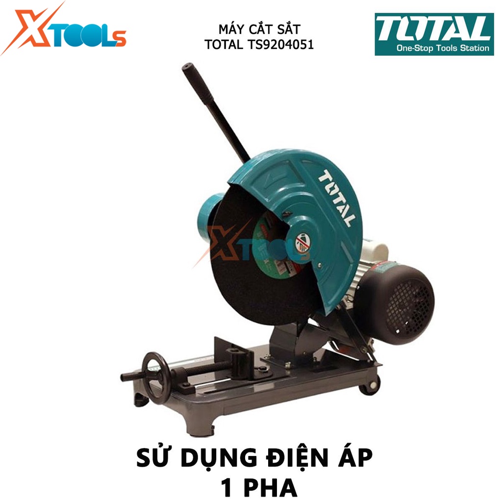 Máy cắt sắt TOTAL TS9204051 máy cắt kim loại 220-240V, Công suất 3.0 Kw,2280 vòng/phút, Góc quay độ 0-45 độ cắt kim loại