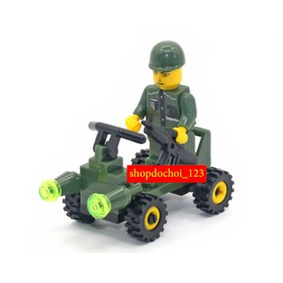 Bộ đồ chơi xếp hình lego xe tăng chiến đấu mini 35+ chi tiết