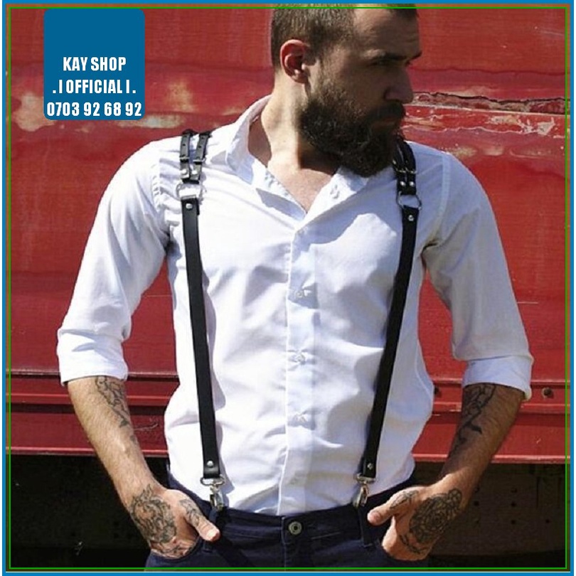 Đai ngực dây sexy da PU cho nam có khoen gài đóng gợi cảm quyến rũ mới lạ có móc cài quần