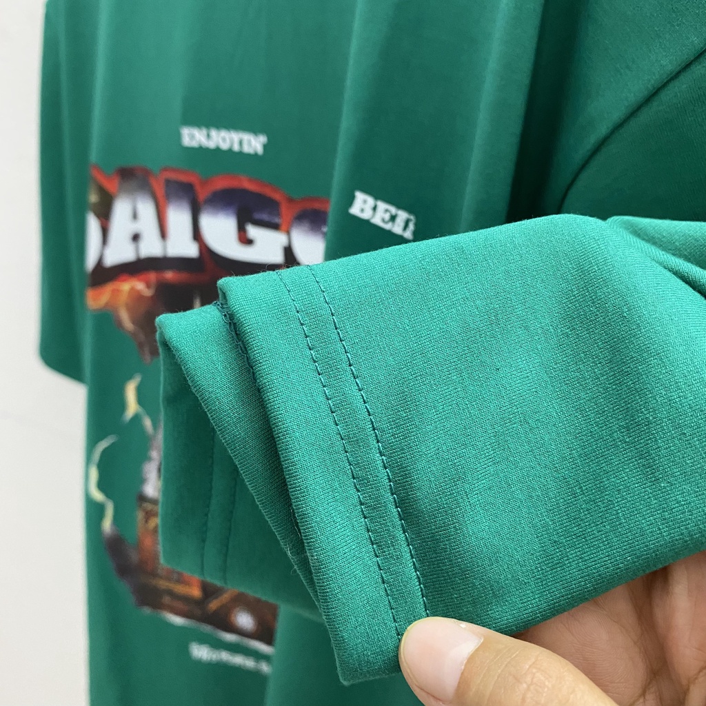 Áo thun tay lỡ HADES SAIGON, Áo thun unisex nam nữ form rộng oversize chất liệu Cotton Thái