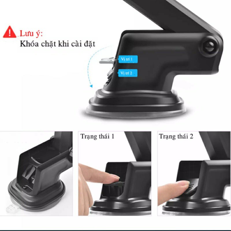 【❣️GIAO NHANH】Giá Đỡ Điện Thoại Trên Ô Tô - Kẹp Điện Thoại Ô Tô Chắc Chắn Dễ Sử Dụng - HT19