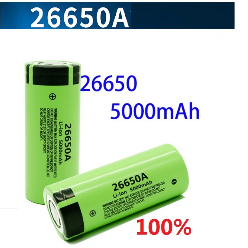 Cell pin 26650 Panasonic 3.7v  NCR26650A dung lượng 5000 mAh dòng xả tối đa 25A