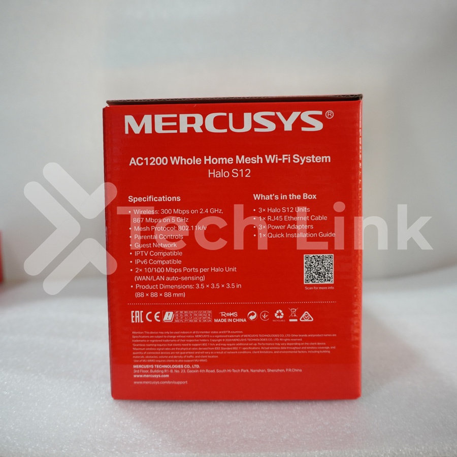 [Hỏa tốc] Hệ Thống Wi-Fi Mesh Mercusys Halo S12 Dành Cho Gia Đình AC1200