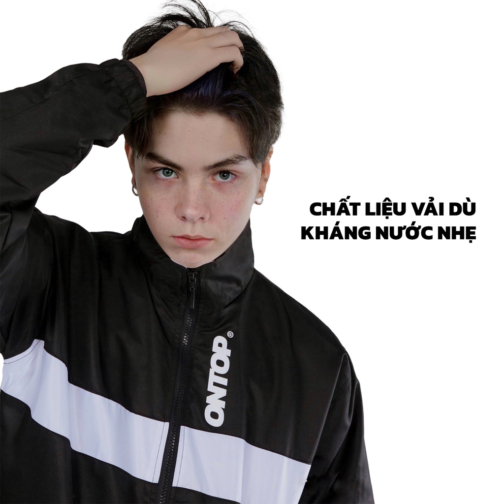 Áo khoác dù nam local brand ONTOP màu đen - UNI jacket O14-AK5